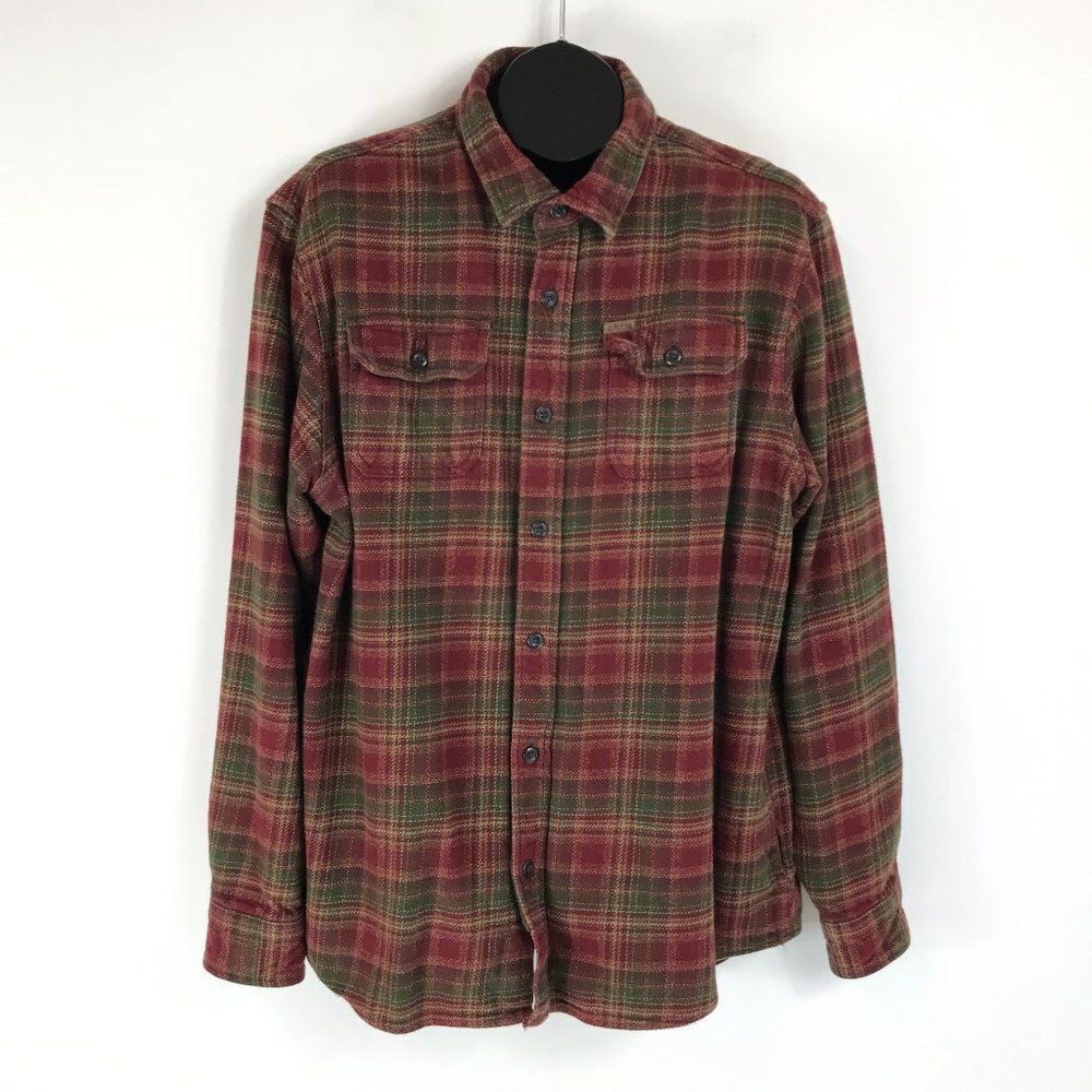Orvis Plaid Button Up Chore Jacket Men's XL 100% Cotton Utility Shacket Outdoor